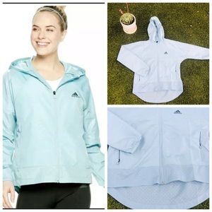 Adidas Windbreaker Light Blue Jacket.